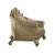 ACME Vendome II Bone Synthetic Leather & Gold Patina Chair with Pillow Model 53122