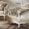 ACME Chantelle Rose Gold Synthetic Leather/Fabric & Pearl White Chair with Pillow Model 53542