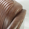 ACME Brancaster Retro Brown Top Grain Leather & Aluminum Loveseat Model 53546