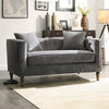 ACME Sidonia Gray Velvet Loveseat with 2 Pillows Model 53581