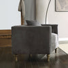 ACME Sidonia Gray Velvet Chair with Pillow Model 53582