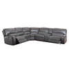 ACME Saul Gray Leather Aire Power Motion Sectional Sofa Model LV53745