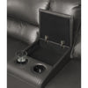 ACME Saul Gray Leather Aire Power Motion Sectional Sofa Model LV53745