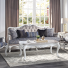 ACME Ciddrenar Fabric & White Sofa with 5 Pillows Model 54310