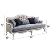 ACME Ciddrenar Fabric & White Sofa with 5 Pillows Model 54310