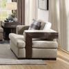 ACME Niamey Fabric & Walnut Chair with Pillow Model 54852