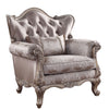 ACME Jayceon Fabric & Champagne Chair with Pillow Model 54867
