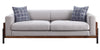 ACME Pelton Fabric & Walnut Sofa with 2 Pillows Model 54890