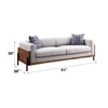 ACME Pelton Fabric & Walnut Sofa with 2 Pillows Model 54890