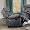 ACME Zubaida Two Tone Gray Velvet Motion Glider Recliner Model 55027