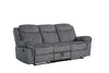 ACME Zubaida Two Tone Gray Velvet Motion Sofa & Console with USB Port Model 55025