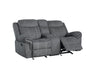 ACME Zubaida Two Tone Gray Velvet Motion Loveseat & Console with USB Port Model 55026