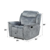 ACME Mariana Silver Gray Fabric Motion Recliner Model 55032