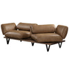 ACME Narech Nutmeg Top Grain Leather Sofa with Swivel Model 55065