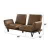 ACME Narech Nutmeg Top Grain Leather Sofa with Swivel Model 55065
