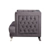 ACME Hegio Gray Velvet Chair with Pillow Model 55267