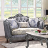 ACME Ariadne Fabric & Platinum Loveseat with 3 Pillows Model 55346