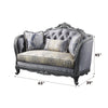 ACME Ariadne Fabric & Platinum Loveseat with 3 Pillows Model 55346