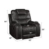 ACME Braylon Magnetite Synthetic Leather Motion Recliner Model 55412