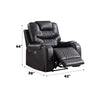 ACME Braylon Magnetite Synthetic Leather Power Motion Recliner Model 55413