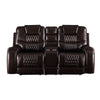 ACME Braylon Brown Synthetic Leather Motion Loveseat with Console Model 55416