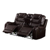 ACME Braylon Brown Synthetic Leather Motion Loveseat with Console Model 55416