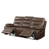 ACME Aashi Brown LeatherGel Match Motion Sofa Model 55420