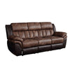 ACME Jaylen Toffee & Espresso Polished Microfiber Motion Sofa Model 55425