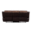 ACME Jaylen Toffee & Espresso Polished Microfiber Motion Sofa Model 55425