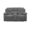 ACME Kalen Gray Chenille Motion Loveseat with Console Model 55441