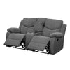 ACME Kalen Gray Chenille Motion Loveseat with Console Model 55441