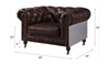 ACME Aberdeen Vintage Brown Top Grain Leather Chair Model 56592