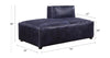 ACME Birdie Vintage Blue Top Grain Leather Modular Chaise Model 56598