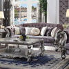 ACME Versailles Velvet & Antique Platinum Sofa with 7 Pillows Model 56825