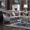 ACME Versailles Ivory Fabric & Bone White Loveseat with 5 Pillows Model LV01395