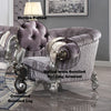 ACME Versailles Velvet & Antique Platinum Chair with 2 Pillows Model 56827