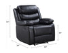 ACME Eilbra Black Synthetic Leather Power Motion Recliner Model 56910