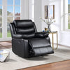 ACME Eilbra Black Synthetic Leather Power Motion Recliner Model 56910