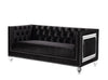 ACME Heibero Black Velvet Loveseat with 2 Pillows Model 56996