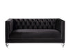 ACME Heibero Black Velvet Loveseat with 2 Pillows Model 56996