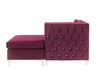 ACME Jaszira Burgundy Velvet Modular Chaise Model 57333