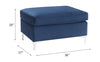 ACME Jaszira Blue Velvet Modular Ottoman Model 57345