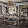 ACME Dresden Synthetic Leather & Vintage Bone White Sofa with 5 Pillows Model 58175
