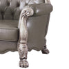 ACME Dresden Synthetic Leather & Vintage Bone White Chair with Pillow Model 58177
