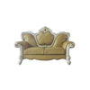 ACME Picardy Butterscotch Synthetic Leather & Antique Pearl Loveseat with 3 Pillows Model 58211