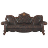 ACME Picardy Synthetic Leather & Honey Oak Sofa with 3 Pillows Model 58221