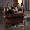 ACME Picardy Synthetic Leather & Honey Oak Sofa with 3 Pillows Model 58221