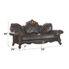 ACME Picardy Synthetic Leather & Honey Oak Sofa with 3 Pillows Model 58221