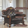 ACME Picardy Synthetic Leather & Honey Oak Chair with Pillow Model 58222