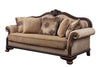ACME Chateau De Ville Fabric & Espresso Sofa with 5 Pillows(Same LV01588) Model 58265
